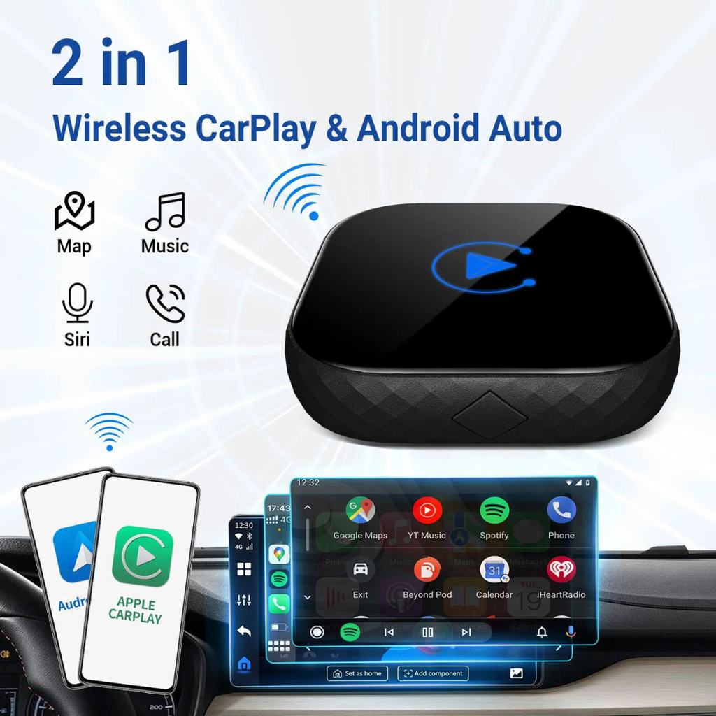 CP85 PRO – bezdrátový Apple CarPlay & Android Auto adaptér