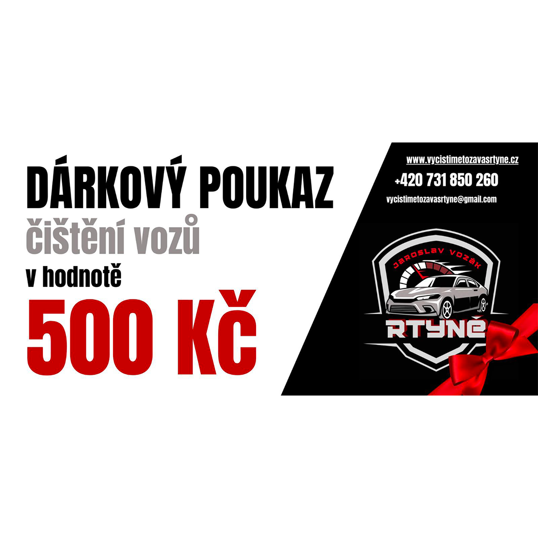 🎁 Dárkový poukaz na čištění vozu – perfektní dárek!