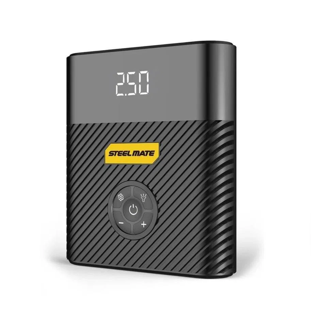 Steelmate TI SP1 – přenosný kompresor, 8800 mAh powerbanka, LED svítilna a Jumpstarter v jednom