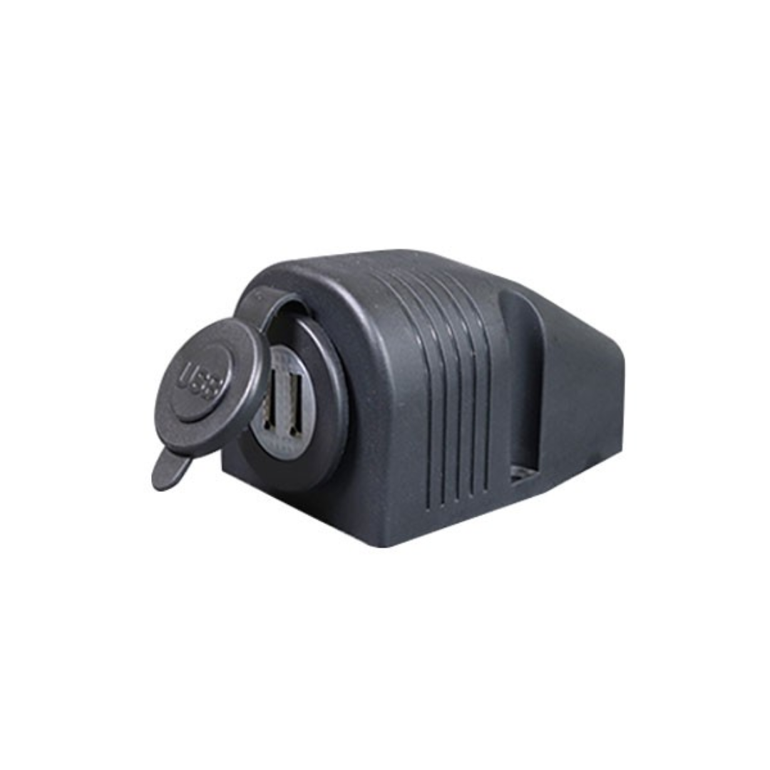 Nabíječka USB-A (2×) s krytkou – montážní panel MY1106-1H, 5 V / 2.1 A