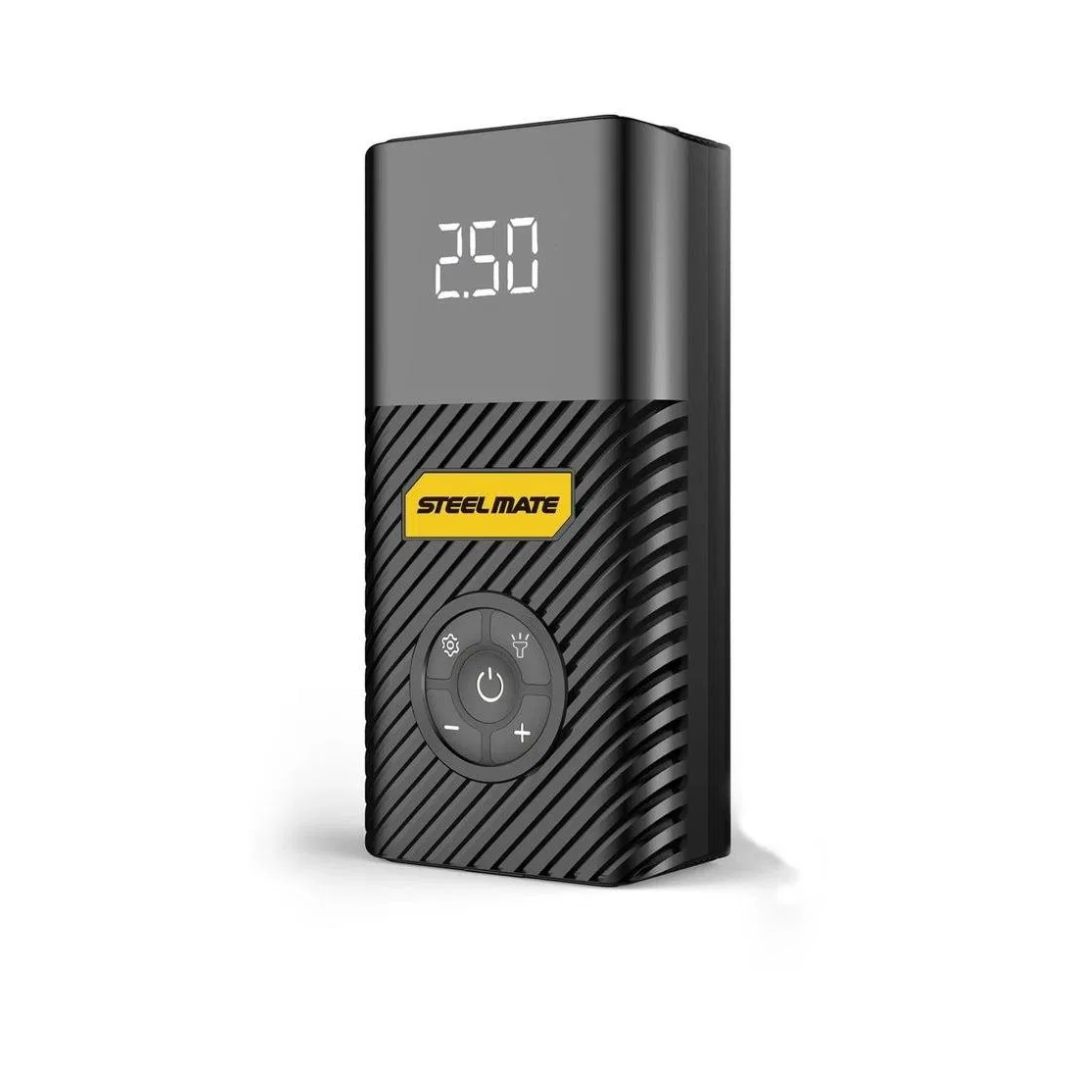 Steelmate TI PO8 – přenosný kompresor s 6000 mAh baterií, digitálním displejem a LED osvětlením