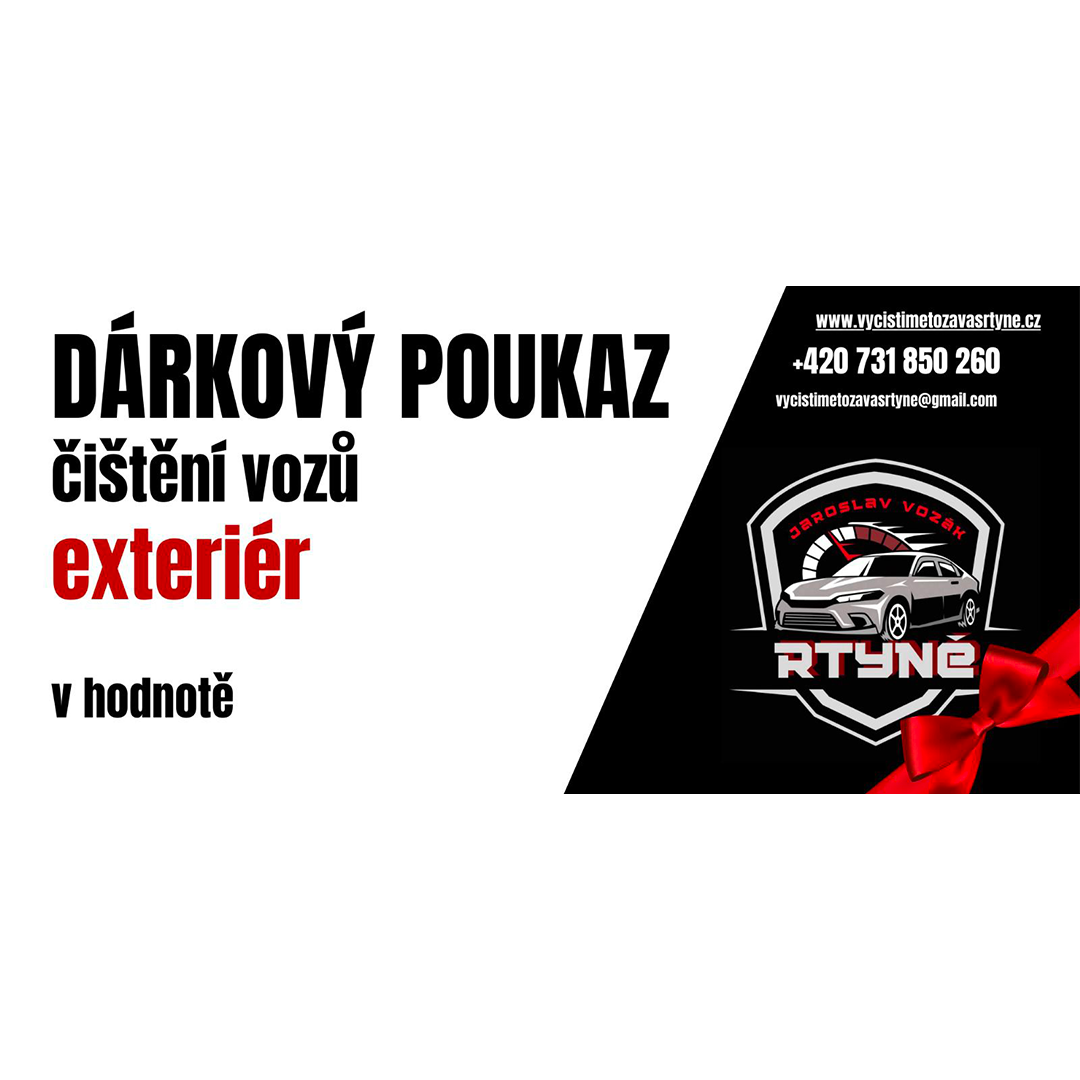 🎁 Dárkový poukaz na čištění vozu – perfektní dárek!