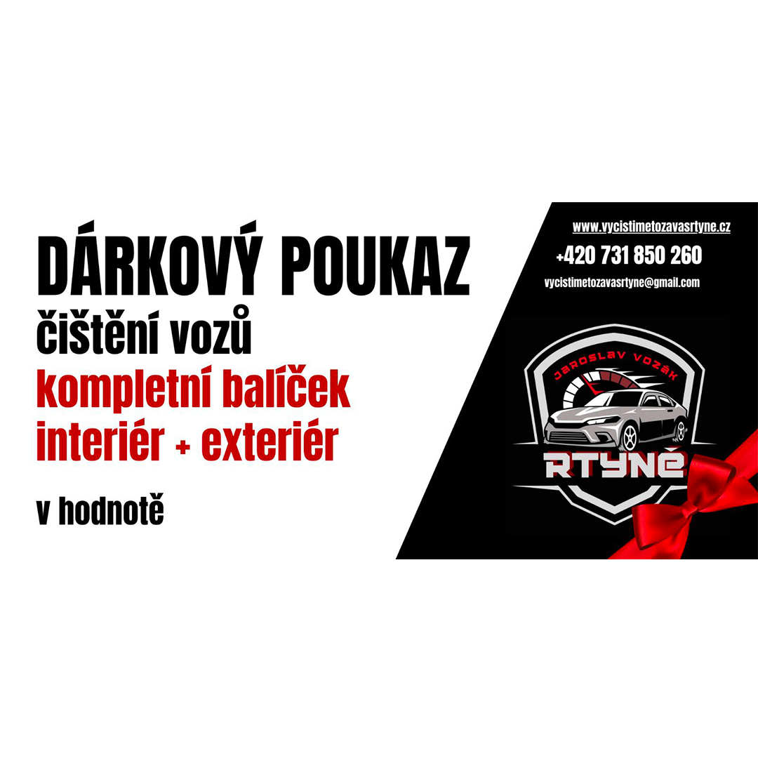 🎁 Dárkový poukaz na čištění vozu – perfektní dárek!